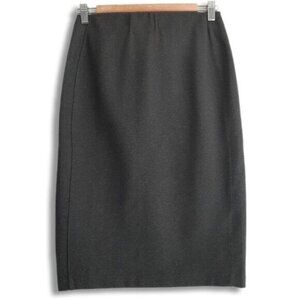 JOE FRESH Pencil Knee Length Skirt Solid Grey Sz S